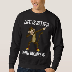 Cute Monkey For Men Women Gorilla Ape Chimpanzee Sweatshirt