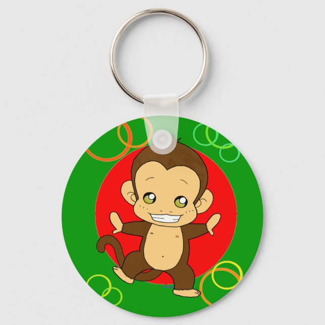 Cute Monkey Key Ring (Front)