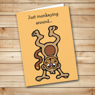 Cute Monkey Kid's Birthday Card