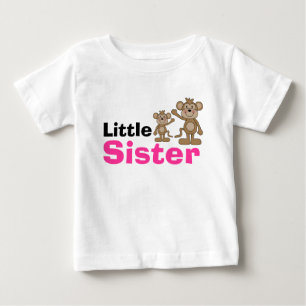 Cute Monkey Little Sister Baby T-Shirt