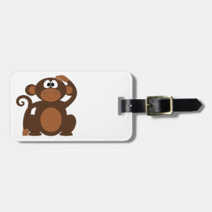 Cute Monkey Luggage Tag