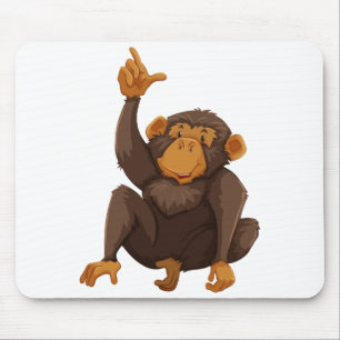 Cute monkey mouse mat