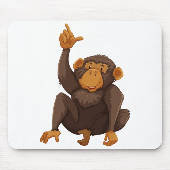 Cute monkey mouse mat (Front)