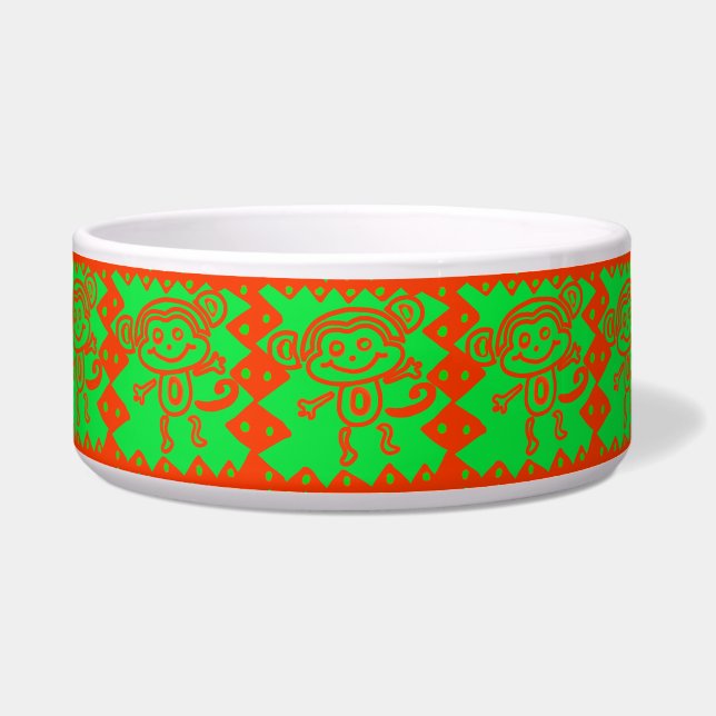 Cute Monkey Orange Green Animal Pattern (Front)