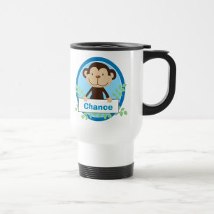 Cute Monkey Personalised Travel Mug Cup