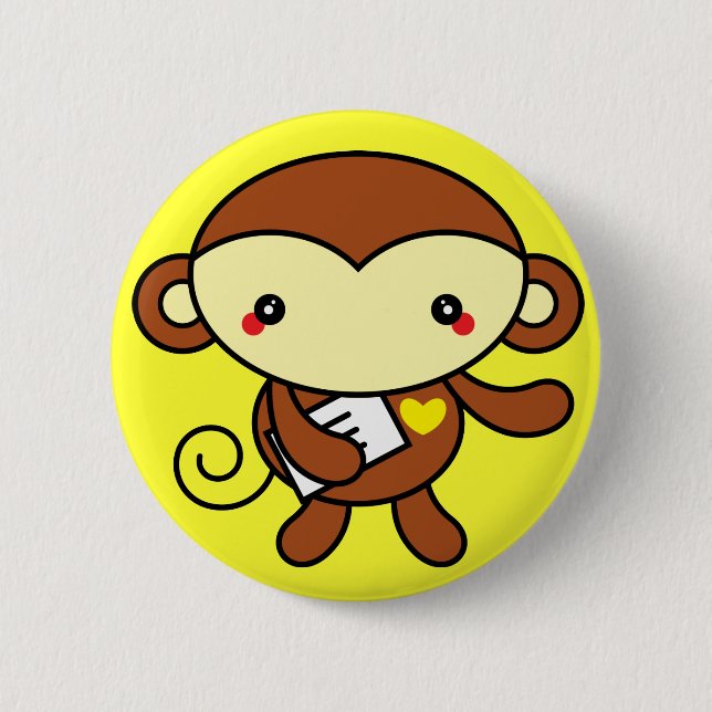 Cute Monkey Pin (Front)