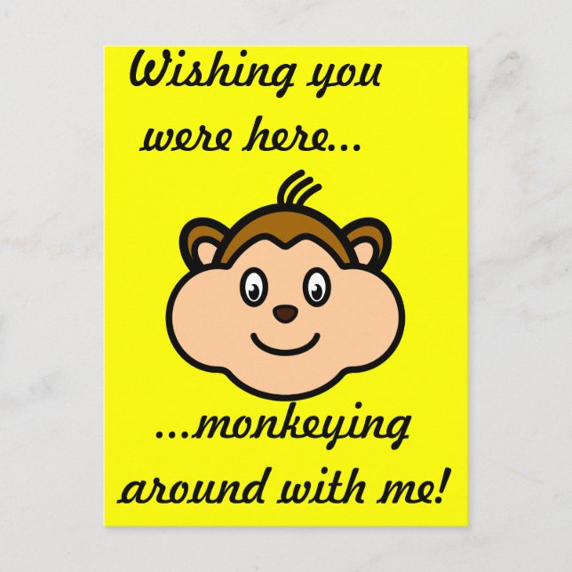 Cute Monkey Postcard (Front)