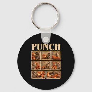 Cute monkey punch baby  key ring