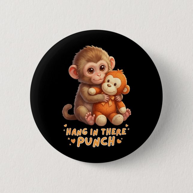 Cute Monkey Punch Baby Monkey Punch Team Punch 6 Cm Round Badge (Front)