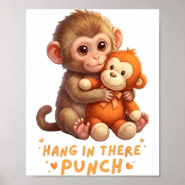 Cute Monkey Punch Baby Monkey Punch Team Punch Poster (Front)