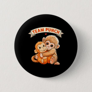 Cute Monkey Punch Baby Monkey Team Punch 6 Cm Round Badge