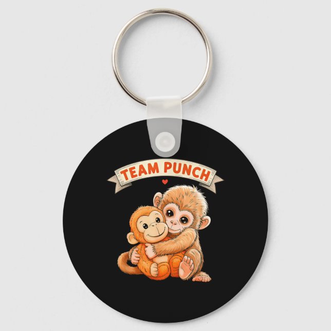 Cute Monkey Punch Baby Monkey Team Punch Key Ring (Front)