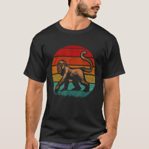Cute Monkey Retro Wild Forest Animal Vintage C T-Shirt