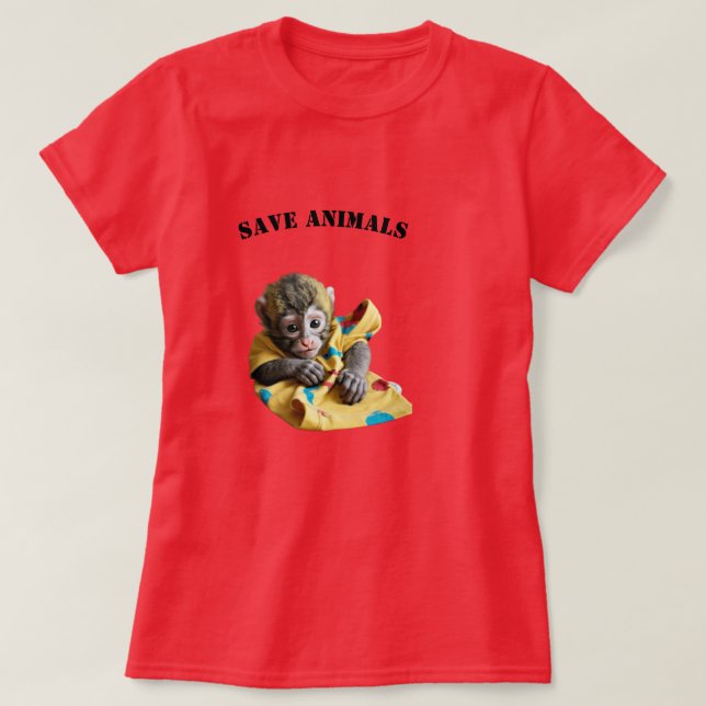 Cute monkey T-Shirt (Design Front)