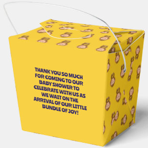Cute Monkey Theme Boy Baby Shower Favour Box