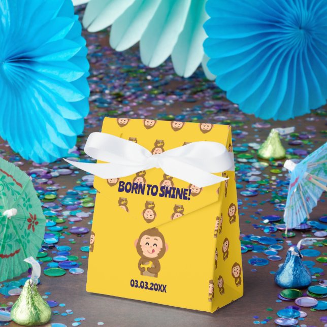Cute Monkey Theme Boy Baby Shower  Favour Box (Party)