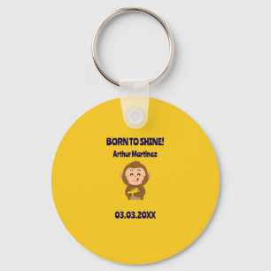 Cute Monkey Theme Boy Baby Shower  Key Ring