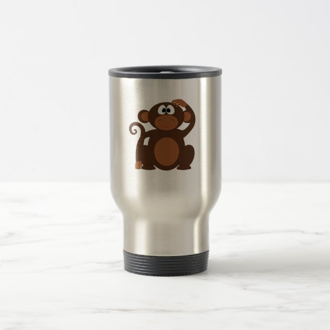 Cute Monkey Travel Mug (Center)