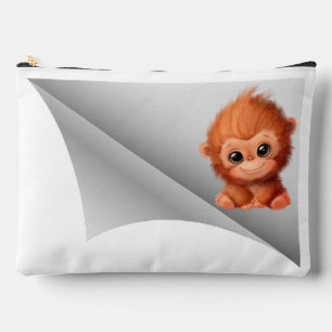 cute monkey under the patch accessory pouch