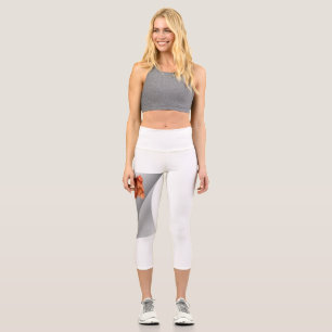 cute monkey under the patch capri leggings