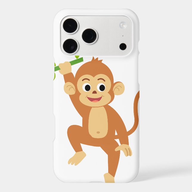 Cute Monkey with Bamboo  (Back)