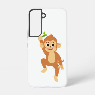 Cute Monkey with Bamboo  Samsung Galaxy Case
