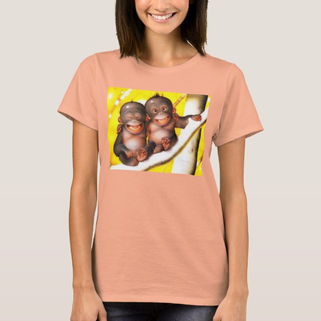 cute monkeys T-Shirt (Front)