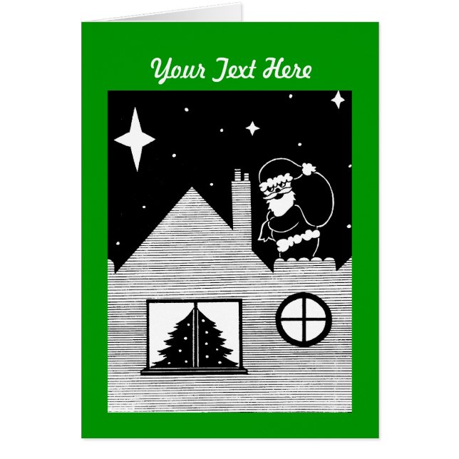 cute monochrome santa with gifts for christmas (Front)