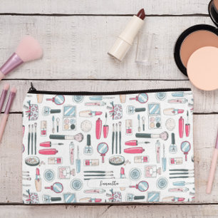 Cute Monogram Makeup Pattern Accessory Pouch