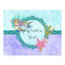 Cute Monogram Mermaid Teal & Purple Watercolor
