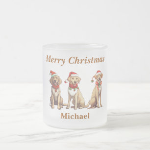 Cute Monogram Merry Christmas Dog Mug