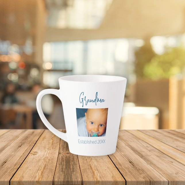 Cute Monogram New Grandma Photo Mug (Creator Uploaded)