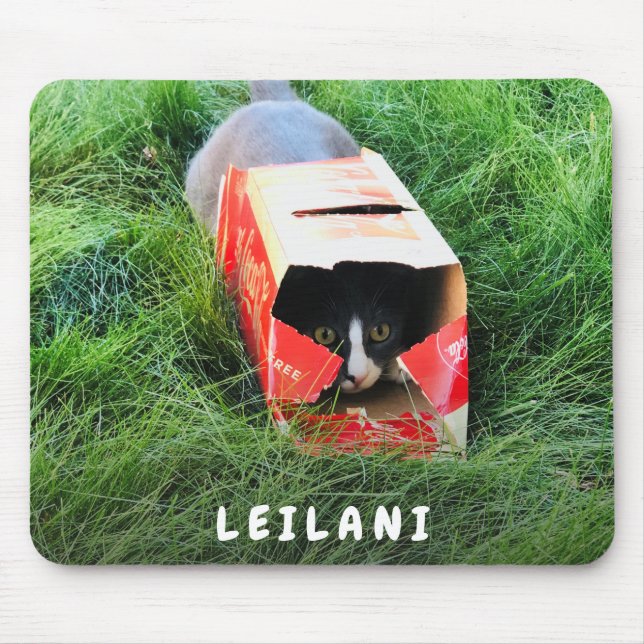 Cute Monogram Photo Mouse Mat (Front)