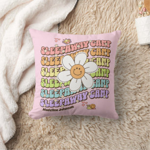 Cute Monogram Sleepaway Summer Camp  Cushion