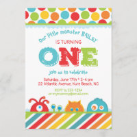 Cute Monster 1st First Birthday