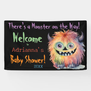 Cute Monster Baby Shower Banner