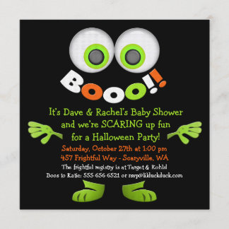 Cute Monster Baby Shower Invitations