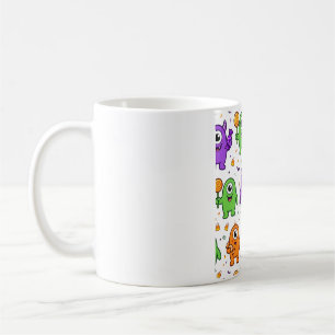 Cute Monster Eyeballs Candy Halloween Pattern Coffee Mug