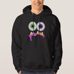 Cute Monster Face Men's Women's Goofy Costume Hall Hoodie