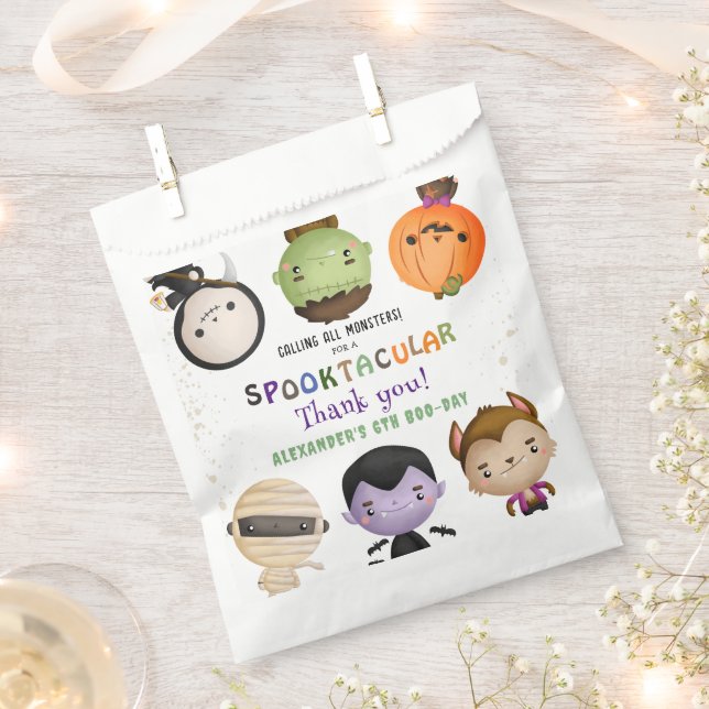 Cute Monster Kids Costume Halloween Birthday Party Favour Bags (Clipped)