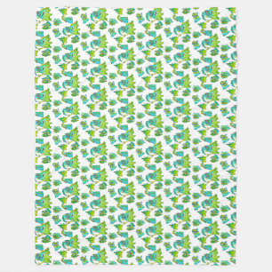 Cute monster mum and children fleece blanket