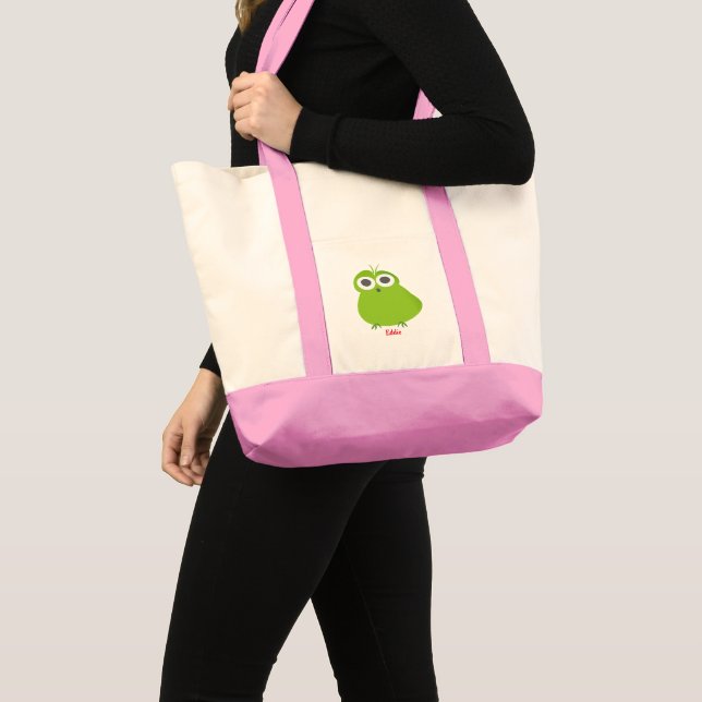 Cute Monster Personalised Girl  Tote Bag (Front (Product))