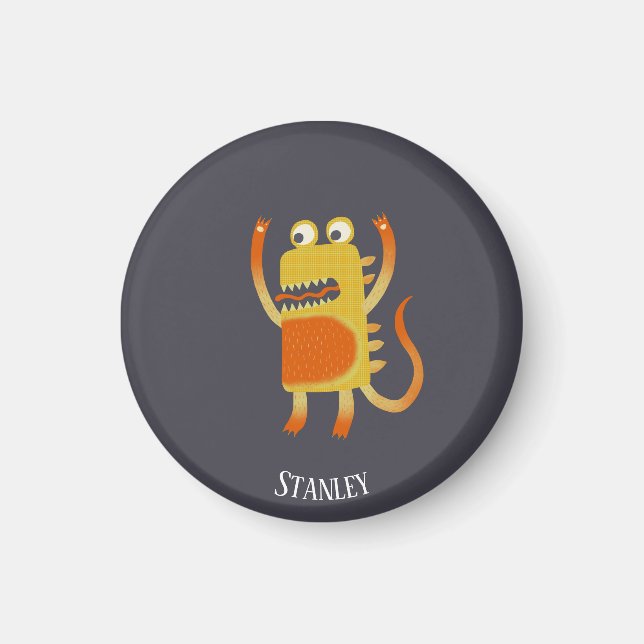 Cute Monster Personalized Magnet (Front)