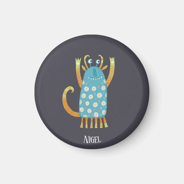 Cute Monster Personalized Magnet (Front)