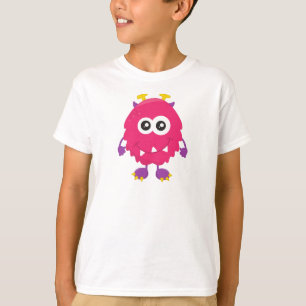 Cute Monster, Pink Monster, Horns, Funny Monster T-Shirt