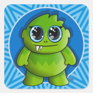 cute monster sticker richard legarreta
