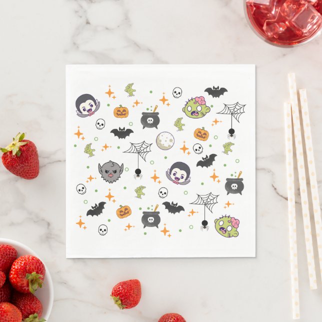 Cute Monster Theme Paper Napkins  (Insitu)