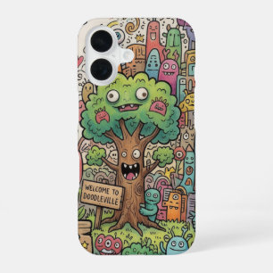 Cute Monster Tree Doodle Art Phone Case Cover
