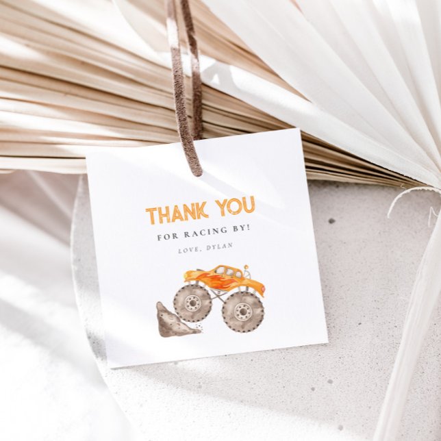 Cute Monster Truck Birthday Favour Tags (Creator Uploaded)