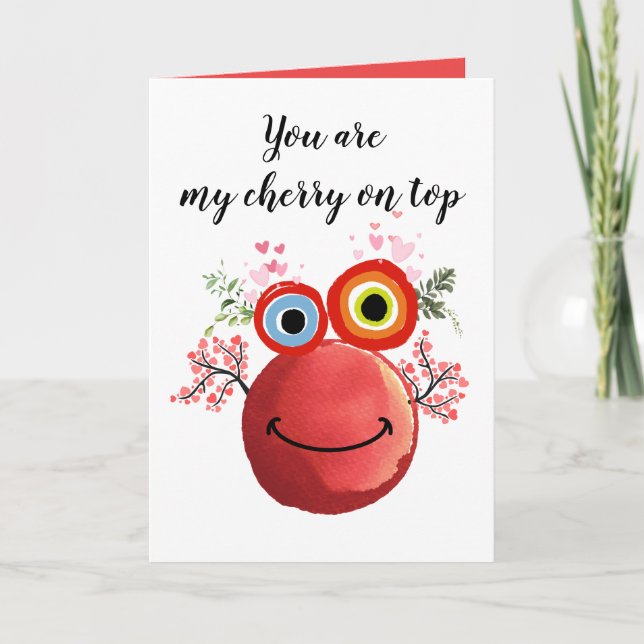 Cute Monster Valentines Day Card (Front)